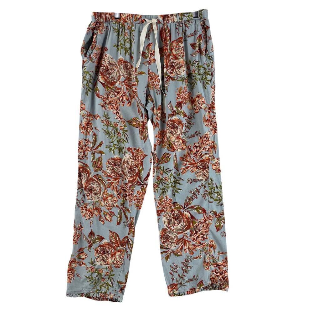 Soft Surroundings Women’s  Floral Pajama Pants SZ M Cotton/ Modal Pockets